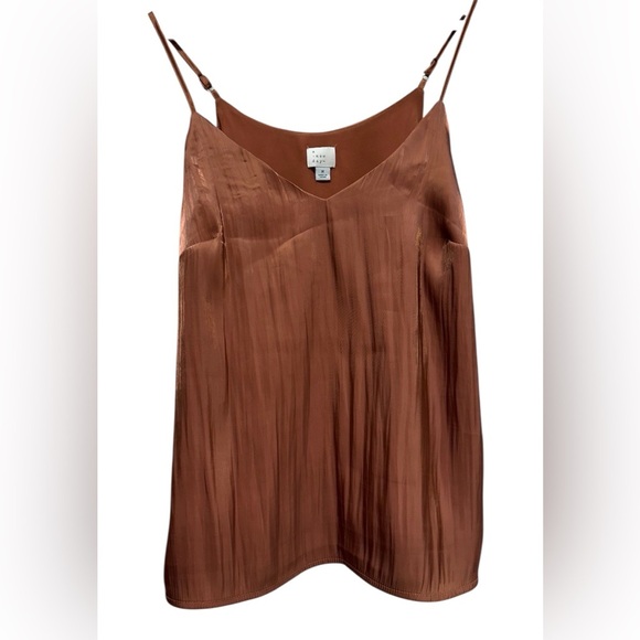 a new day Tops - A New Day Women's Brown Shimmer Copper  Adjustable Strap Tank Sz M